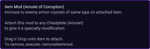 Amulet of Corruption item card