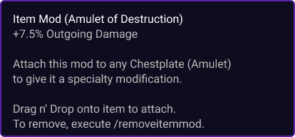 Amulet of Destruction item card