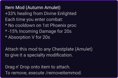Autumn Amulet item card