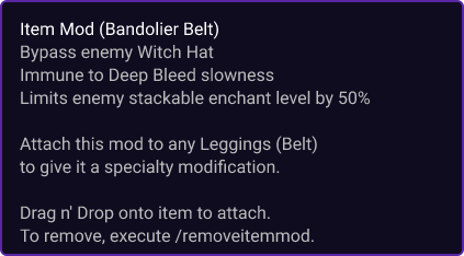 Bandolier Belt item card