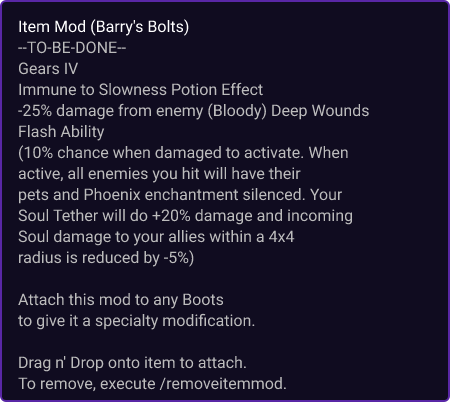 Barry's Bolts item card