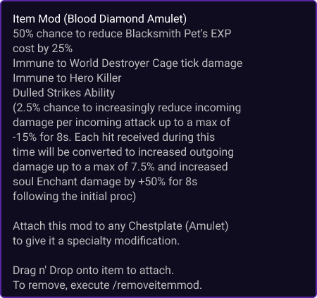 Blood Diamond Amulet item card