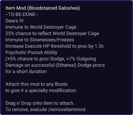 Bloodstained Galoshes item card