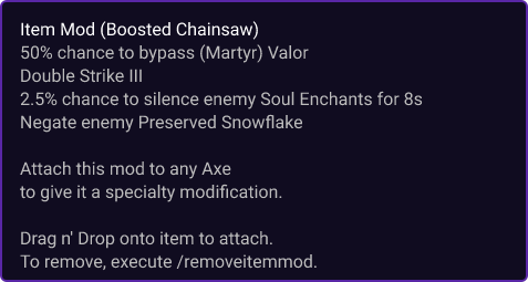 Boosted Chainsaw item card