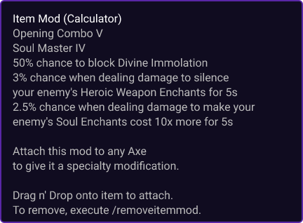 Calculator item card