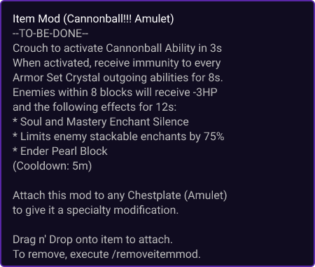 Cannonball!!! Amulet item card