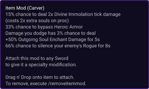 Carver item card