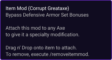 Corrupt Greataxe item card