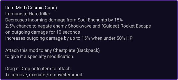 Cosmic Cape item card