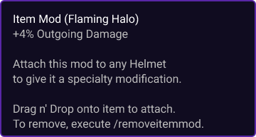 Flaming Halo item card