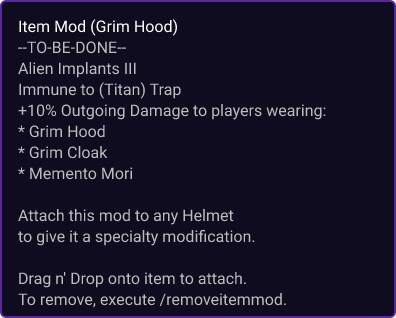 Grim Hood item card