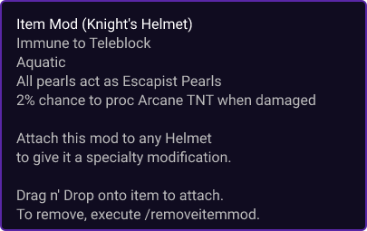 Knight's Helmet item card