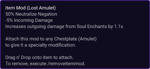 Lost Amulet item card