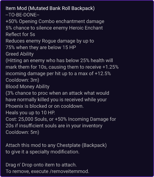 Mutated Bank Roll Backpack item card