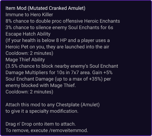 Mutated Cranked Amulet item card