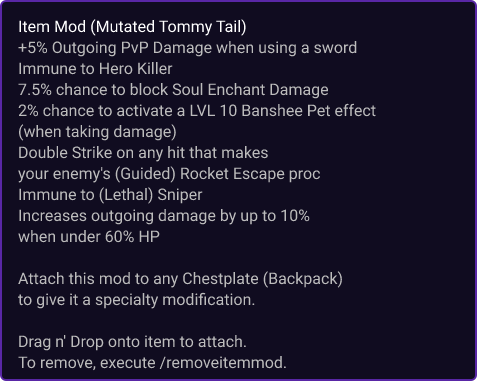 Mutated Tommy Tail item card