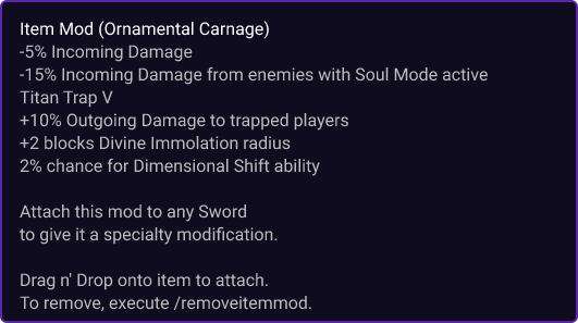 Ornamental Carnage item card