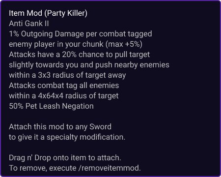 Party Killer item card