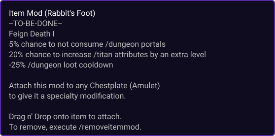 Rabbit's Foot item card