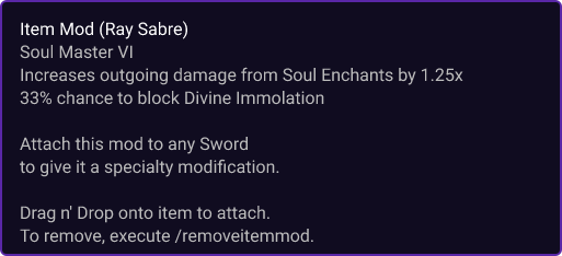 Ray Sabre item card