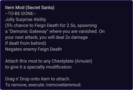 Secret Santa item card