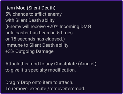 Silent Death item card