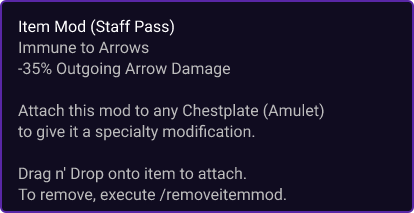 Staff Pass item card