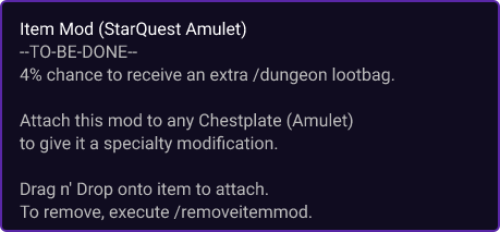 StarQuest Amulet item card