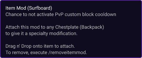 Surfboard item card