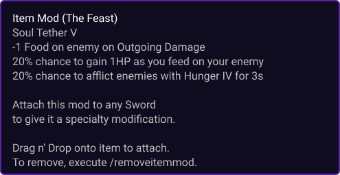 The Feast item card