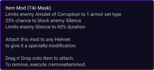 Tiki Mask item card