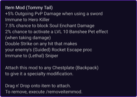 Tommy Tail item card