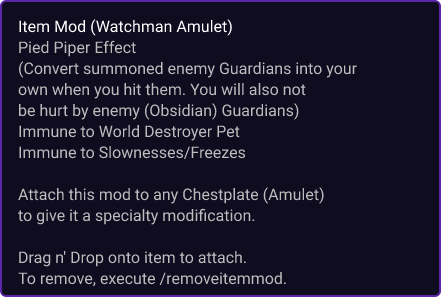 Watchman Amulet item card
